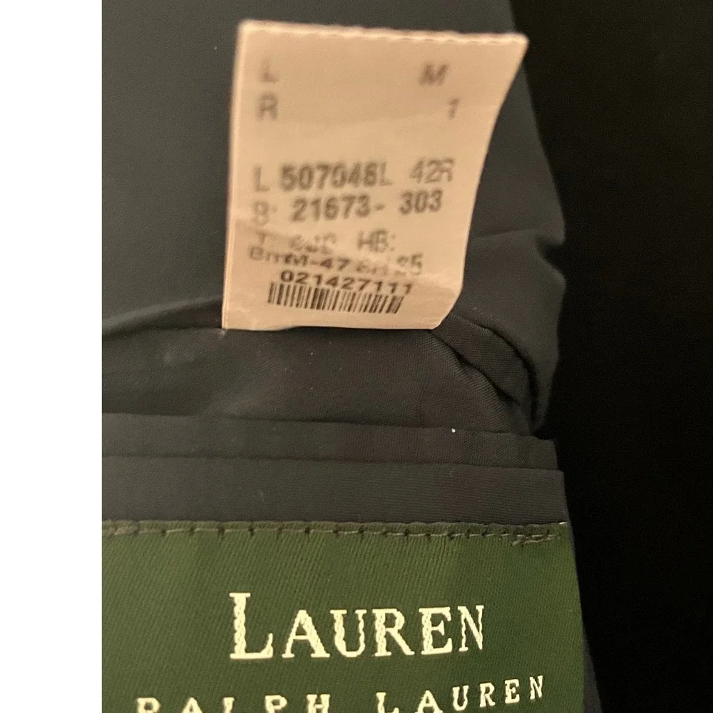 Lauren Ralph Lauren Navy Blue Classic Wool Blazer 42R gold‎ buttons